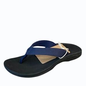 Olukai Ohana‎ Womens Flip Flops Beach Sandals Size 11 Pacifica Black